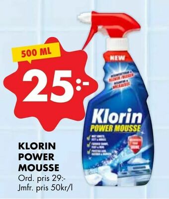 ÖoB Klorin power mousse erbjuda