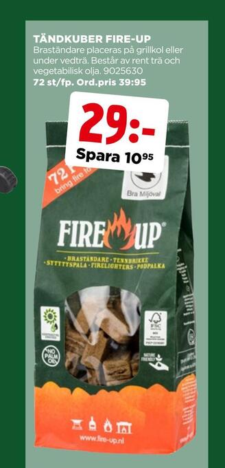 Jem&Fix Tändkuber fire-up erbjuda