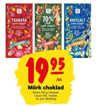 City Gross Mörk choklad erbjuda