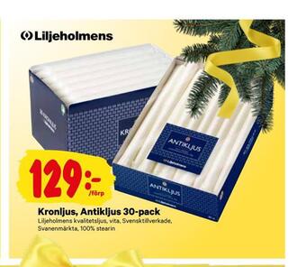 City Gross Kronljus, antikljus 30-pack erbjuda
