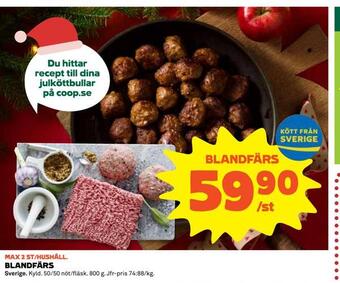 Coop Daglivs Blandfärs erbjuda