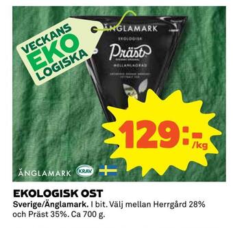 Coop Daglivs Ekologisk ost erbjuda