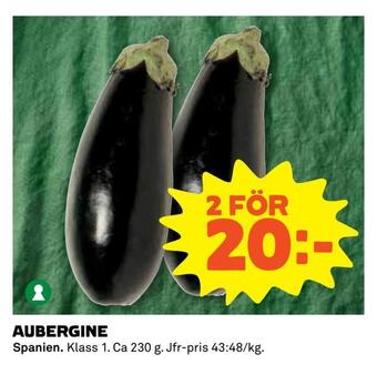 Coop Extra Aubergine erbjuda