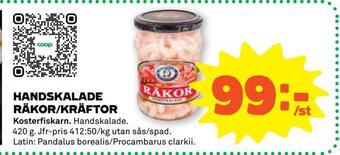 Coop Forum Handskalade räkor/kräftor erbjuda