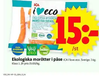 ICA Supermarket Ekologiska Morötter i Påse erbjuda