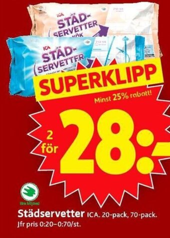 ICA Supermarket Städservetter erbjuda
