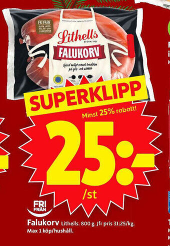 ICA Supermarket Falukorv erbjuda