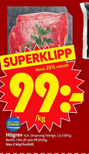 ICA Supermarket Högrev erbjuda
