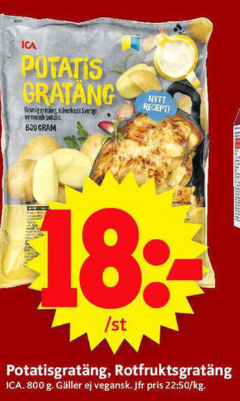 ICA Supermarket Potatisgratäng, Rotfruktsgratäng erbjuda