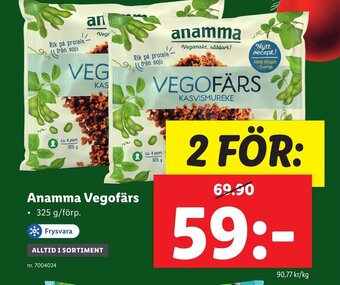 Lidl Anamma Vegofärs erbjuda