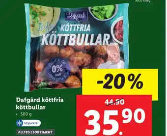 Lidl Dafgård Köttfria Köttbullar erbjuda