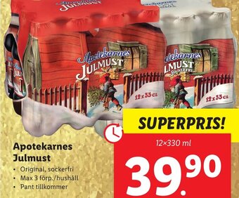 Lidl Apotekarnes Julmust erbjuda
