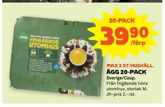 Stora Coop Ägg 20-pack erbjuda