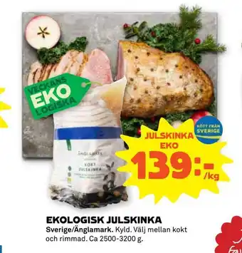 Stora Coop Ekologisk julskinka erbjuda