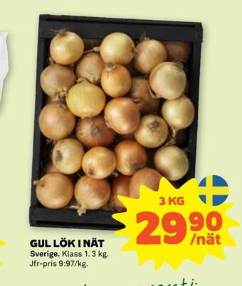 Stora Coop Gul lök i nät erbjuda