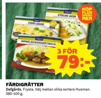 Coop Dafgårds färdigrätter erbjuda