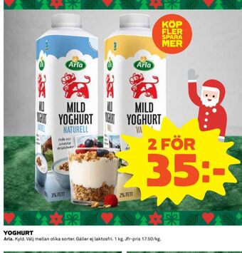 Coop Arla yoghurt erbjuda