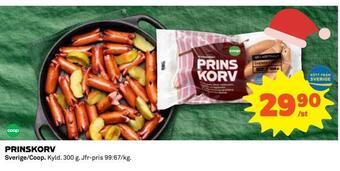 Coop Prinskorv erbjuda