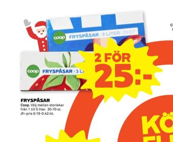 Stora Coop Coop fryspåsar erbjuda
