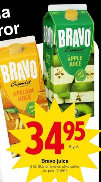 Matöppet Bravo juice erbjuda