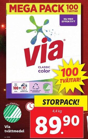 Lidl Via Tvättmedel erbjuda
