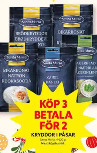 Kryddor i Påsar