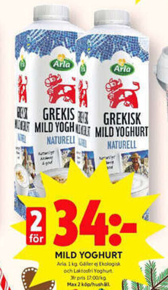 ICA Kvantum Mild Yoghurt erbjuda