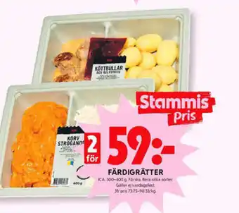ICA Kvantum Färdigrätter erbjuda