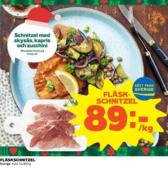 Coop Fläskschnitzel erbjuda