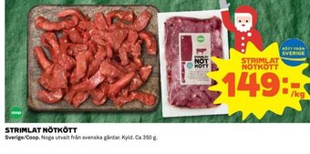 Coop Strimlat Nötkött erbjuda
