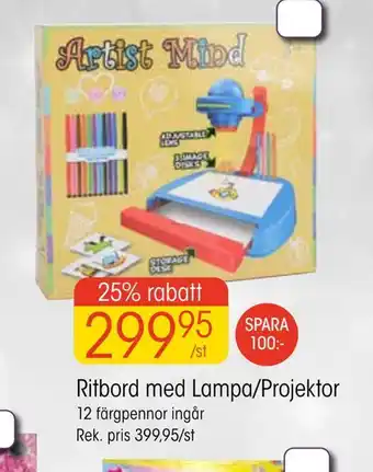Ritbord med lampa/projektor