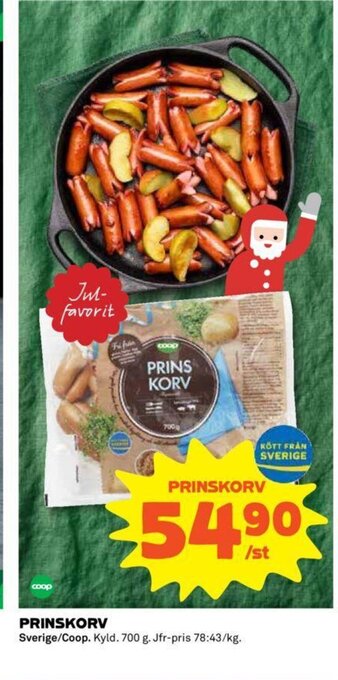 Coop Prinskorv erbjuda