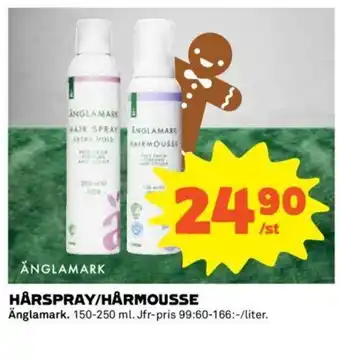 Coop Hårspray/ Hårmousse Änglamark erbjuda