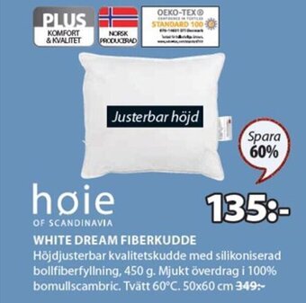 JYSK White Dream Fiberkudde erbjuda