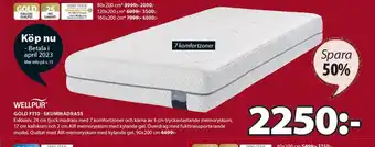 JYSK Wellpur Gold F110- Skummadrass erbjuda