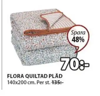 JYSK Flora Quiltad Pläd erbjuda