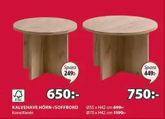 JYSK Kalvehave Hörn-/Soffbord erbjuda