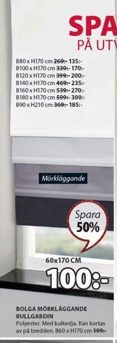 JYSK Bolga Mörkläggande Rullgardin erbjuda