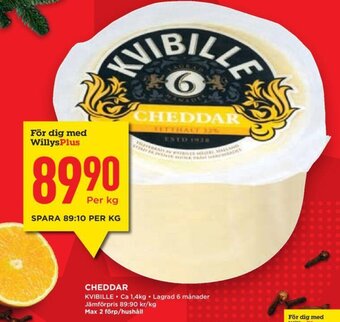 Willys Cheddar erbjuda