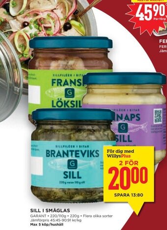 Willys Sill I Småglas erbjuda