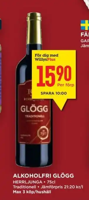 Willys Alkoholfri I Glögg erbjuda