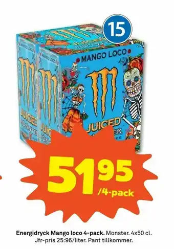 Coop Forum Energidryck Mango loco 4-pack erbjuda