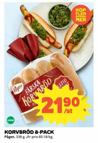 Coop Nära Korvbröd 8-pack erbjuda
