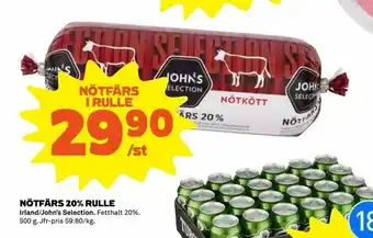 Nötfärs 20% rulle