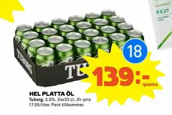 Coop Extra Hel platta öl erbjuda
