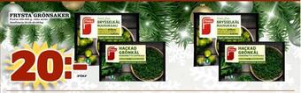 Supergrossen Frysta grönsaker erbjuda