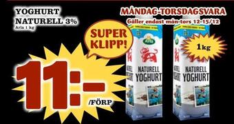Nya Pulsen Yoghurt naturell 3% erbjuda