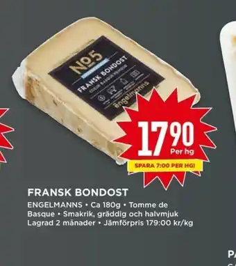 Willys Fransk Bondost 180g erbjuda