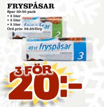 Supergrossen Fryspåsar erbjuda