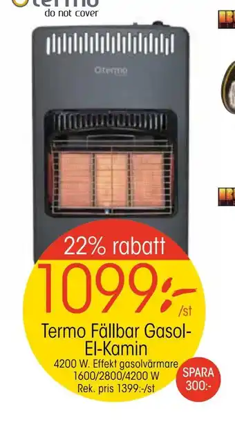 EKO Termo fällbar gasol- el-kamin erbjuda